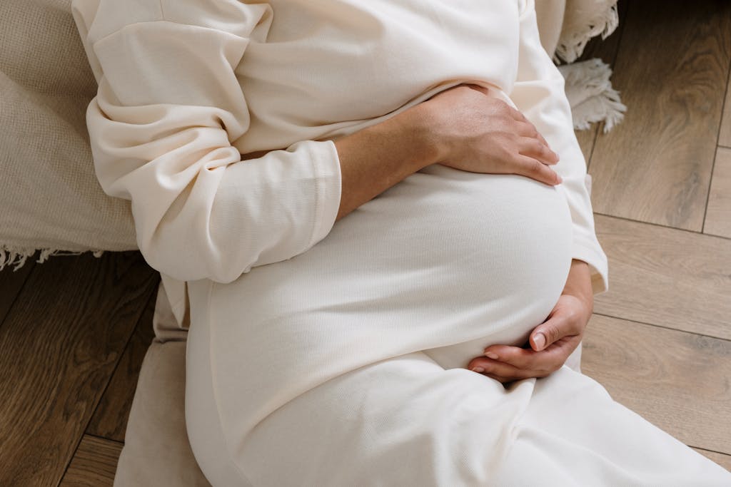 Close-up of a Pregnant Womans Belly